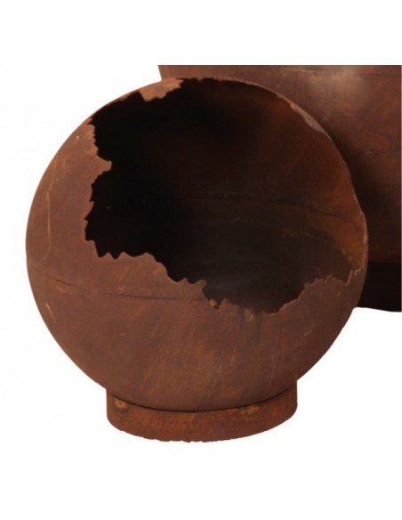Gartendeko Rost Edelrost Kugelvase - Ø 30 cm Durchmesser 30 cm