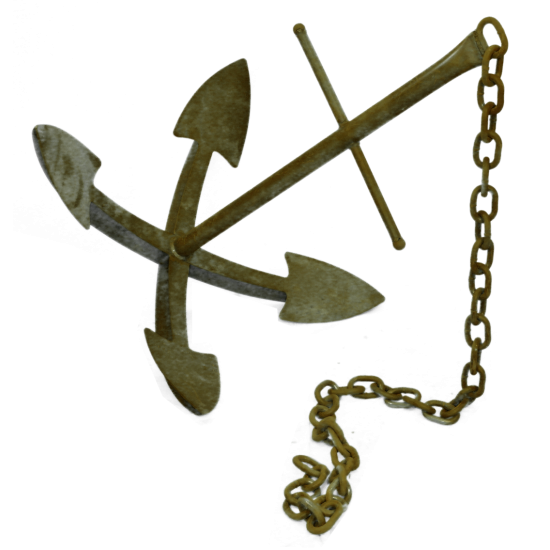 Maritime Deko Edelrost Deko Anker mit 4 Haken ( Flunken) und  Kette - Höhe 102 cm Ein Highlight in der Rostigen Gartendeko, nich