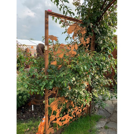 Sichtschutzwände und Paravents Metall Sichtschutzwand - Lovely - mit Rosen Motiv - Höhe 200 cm - Breite 100 cm 








