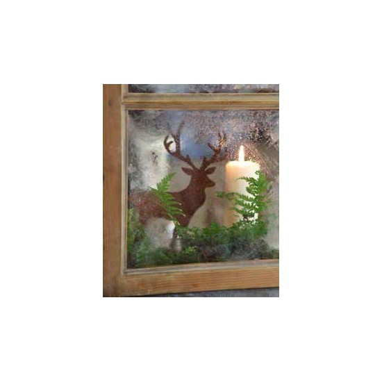 Weihnachtsdeko Deko Hirsch aus Edelrost - klein Höhe 28 cm - Zum Stellen Kleiner Deko Hirsch für die Fensterbank oder deinen Gar