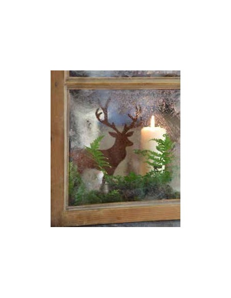 Weihnachtsdeko Deko Hirsch aus Edelrost - klein Höhe 28 cm - Zum Stellen Kleiner Deko Hirsch für die Fensterbank oder deinen Gar