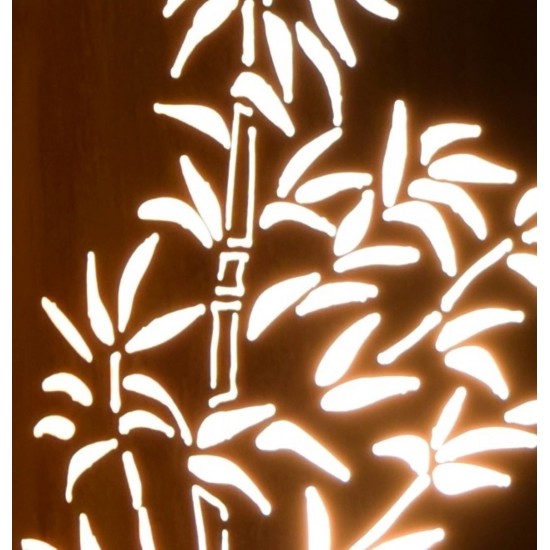 Mandelförmige Säulen Bambus Rostsäule in Mandelform - Höhe 100 cm - Breite 50 cm Diese Rostsäule ist ein Hingucker für alle fern