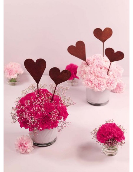 Gartenstecker Herz Mini Herz auf Stab Höhe 8 cm - breite Variante  Gartenstecker Herz Mini Herz auf Stab Höhe 8 cm - breite Variante