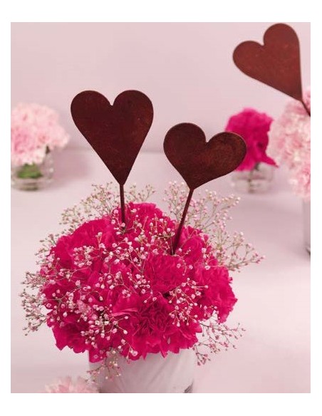 Gartenstecker Herz Mini Herz auf Stab Höhe 8 cm - breite Variante Gartenstecker Herz Mini Herz auf Stab Höhe 8 cm - breite Variante
