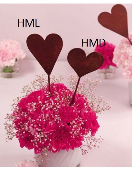 Gartenstecker Herz Mini Herz auf Stab Höhe 8 cm - breite Variante Gartenstecker Herz Mini Herz auf Stab Höhe 8 cm - breite Variante