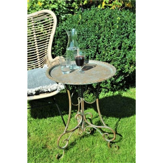 Beistelltisch - Dora - antik grün - Höhe 61 cm