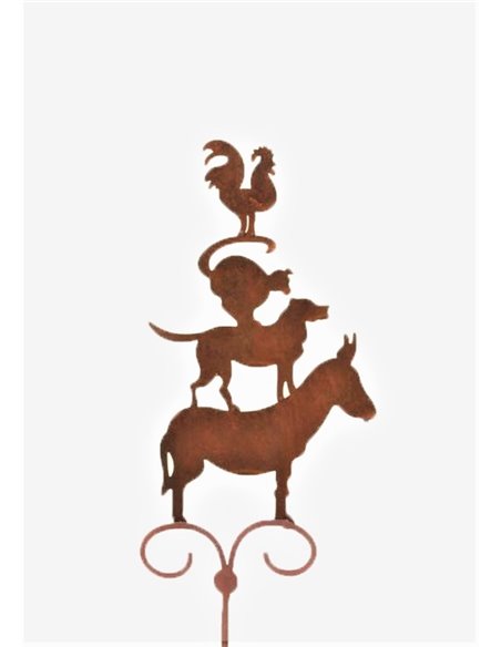 Bremer Stadtmusikanten als Gartenstecker - 160 cm hoch