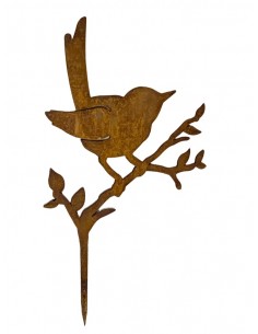 Gartendeko Rost Deko Vogel - Amsel auf Hagebuttenast - zum Einstecken in Weichholz - Höhe 26 cm Breite 21 cm 
Höhe 31 cm
Breit