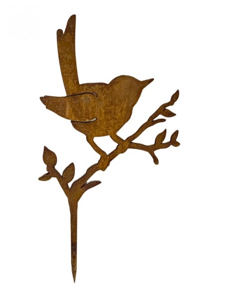 Gartendeko Rost Deko Vogel - Amsel auf Hagebuttenast - zum Einstecken in Weichholz - Höhe 26 cm Breite 21 cm 
Höhe 31 cm
Breit