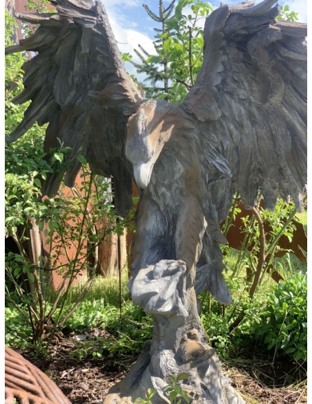 Sonstige Vögel Steinfigur Adler Rosteffekt - Wesen der Lüfte - Höhe 152 cm 
Höhe 152 cm
Breite 122 cm
Tiefe 74 cm
Gewicht 26