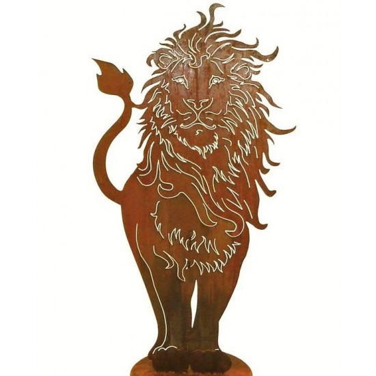 Gartendeko Rost Edelrost Deko Löwe 130 cm hoch - Afrika Tierfigur als Gartendeko 
Imposanter Löwe für deinen Garten als afrikan