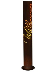 Gartendeko Rost Willkommen Säule - rund - Höhe 148 cm 
Höhe 148 cm
Ø 20 cm