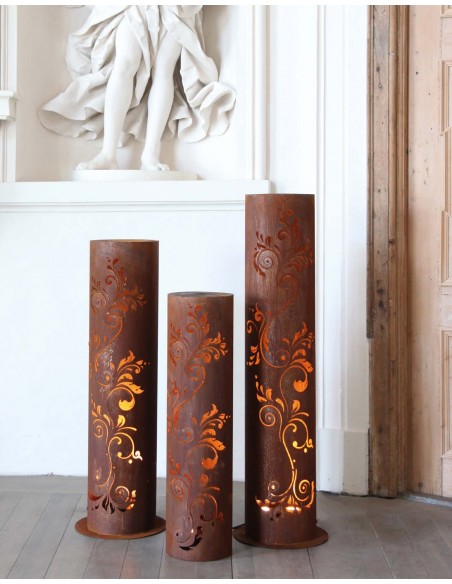 runde Rostsäulen runde Rost Säule Barock Höhe 100 cm, Ø 27cm filigranes Muster Produktdetails:
runde Rost Säule Barock Variante runde Rostsäulen runde Rost Säule Barock Höhe 100 cm, Ø 27cm filigranes Muster Produktdetails:
runde Rost Säule Barock Variante