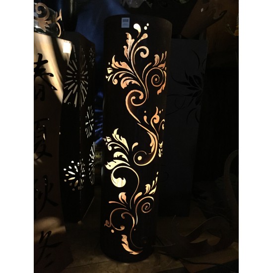 runde Rostsäulen runde Rost Säule Barock Höhe 100 cm, Ø 27cm filigranes Muster Produktdetails Rostäule mit Filigranem Barock Mus