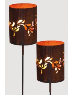 Barock Deko Barockes Windlicht für den Garten mit Hülse - Höhe 23 
Das kleine Gartenwindlicht im barocken Stile hat unten eine  2