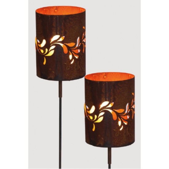 Barockes Windlicht für den Garten mit Hülse Höhe 23