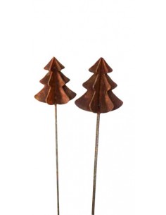 Weihnachtsbaum Metall und Edelrost Mini Tanne 3D als Gartenstecker - Höhe 16 cm - Edelrost Weihnachtsdeko 
Höhe 16 cm
zzgl. St 2