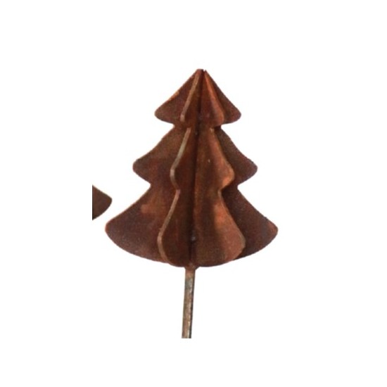 Weihnachtsbaum Metall und Edelrost Mini Tanne 3D als Gartenstecker - Höhe 16 cm - Edelrost Weihnachtsdeko 
Höhe 16 cm
zzgl. St