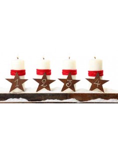 Gartendeko Rost Adventssterne 1 bis 4 zum Hängen - Durchmesser 13 cm 
Durchmesser ca. 13 cm
