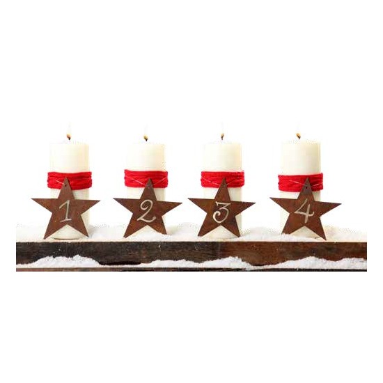 Gartendeko Rost Adventssterne 1 bis 4 zum Hängen - Durchmesser 13 cm 
Durchmesser ca. 13 cm
