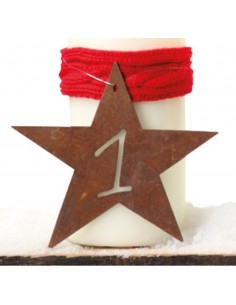 Gartendeko Rost Adventssterne 1 bis 4 zum Hängen - Durchmesser 13 cm 
Durchmesser ca. 13 cm
 2