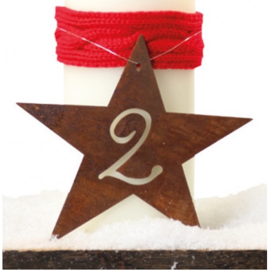 Gartendeko Rost Adventssterne 1 bis 4 zum Hängen - Durchmesser 13 cm 
Durchmesser ca. 13 cm
