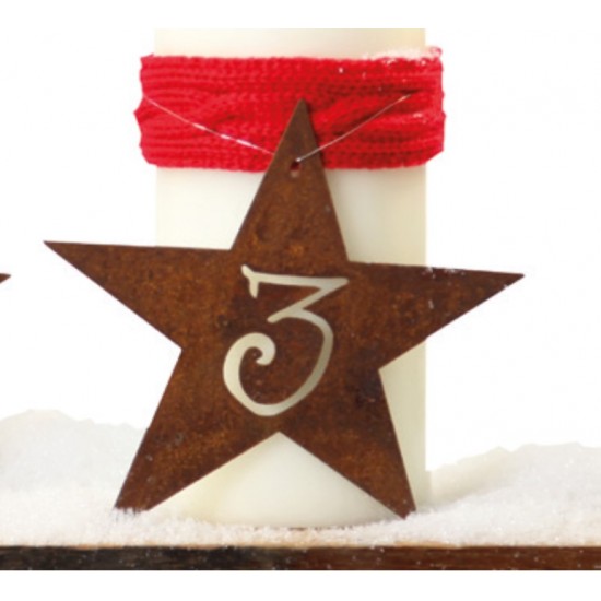 Gartendeko Rost Adventssterne 1 bis 4 zum Hängen - Durchmesser 13 cm 
Durchmesser ca. 13 cm
