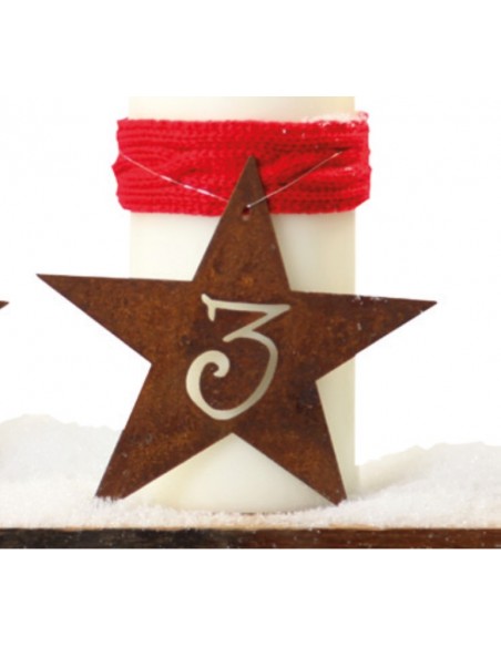 Gartendeko Rost Adventssterne 1 bis 4 zum Hängen - Durchmesser 13 cm 
Durchmesser ca. 13 cm
