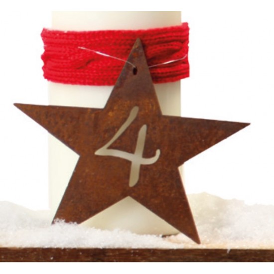 Gartendeko Rost Adventssterne 1 bis 4 zum Hängen - Durchmesser 13 cm 
Durchmesser ca. 13 cm
