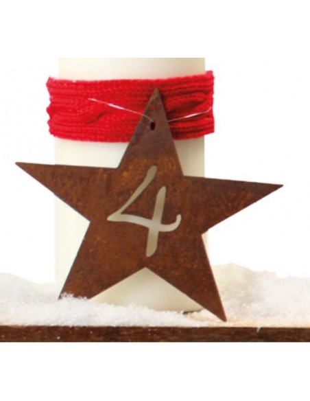 Gartendeko Rost Adventssterne 1 bis 4 zum Hängen - Durchmesser 13 cm 
Durchmesser ca. 13 cm
