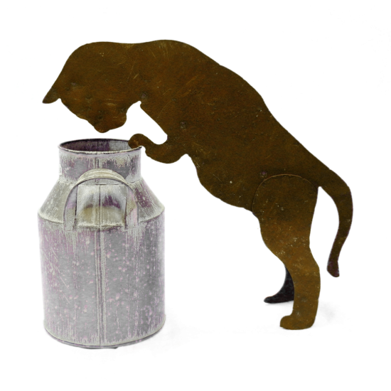 Deko Katzen und Mäuse Mini Deko Katze zum Einhängen in Topf, Gießkanne etc. - 26 cm - Gr. 1 
Diese kleine Deko Katze ist ein ne