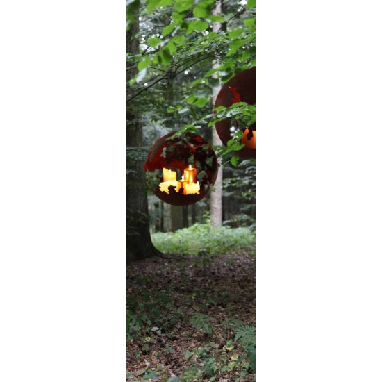 50 cm Dekokugeln in Rost Optik Risskugel zum Aufhängen Ø 50cm -Moderne Blumenampel 
Risskugel
zum Aufhängen
Ø 50 cm
Material