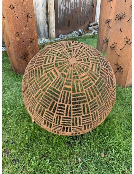 Metallkunst XXL XL Deko Kugel - Coureges -  Durchmesser 100 cm Edelrost Gartenkugel 
Aussergewöhnliche Kugel aus hunderten ei Metallkunst XXL XL Deko Kugel - Coureges -  Durchmesser 100 cm Edelrost Gartenkugel 
Aussergewöhnliche Kugel aus hunderten ei
