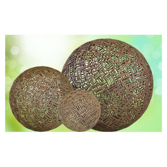 Metallkunst XXL XL Deko Kugel - Coureges -  Durchmesser 100 cm Edelrost Gartenkugel 
Aussergewöhnliche Kugel aus hunderten ei