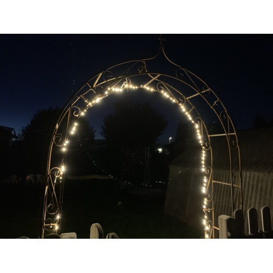 Rosenbogen Metall Rosenbogen mit Spitze - Höhe 240 cm - Schlosserqualität Metall mit Rostpatina robuster und stabiler Metall Ros