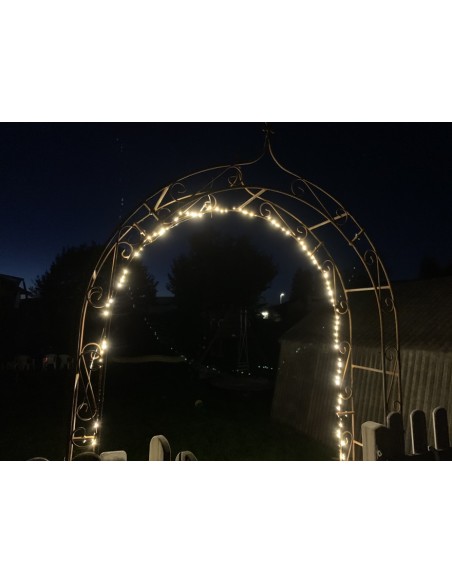 Rosenbogen Metall Rosenbogen mit Spitze - Höhe 240 cm - Schlosserqualität Metall mit Rostpatina robuster und stabiler Metall Ros