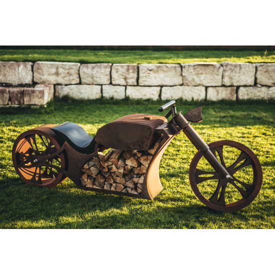 Grillstellen + große Gartengrills Grill - Motorrad - Länge 260 cm - Biker Grillstelle - Exklusiver Grill für echte Rocker und Ha