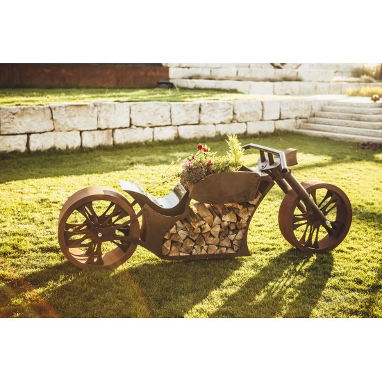 Grillstellen + große Gartengrills Grill - Motorrad - Länge 260 cm - Biker Grillstelle - Exklusiver Grill für echte Rocker und Ha