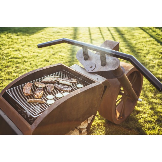 Grillstellen + große Gartengrills Grill - Motorrad - Länge 260 cm - Biker Grillstelle - Exklusiver Grill für echte Rocker und Ha