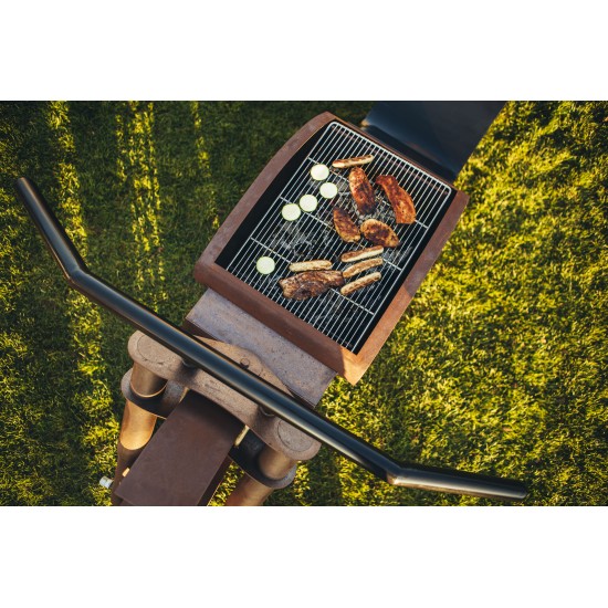 Grillstellen + große Gartengrills Grill - Motorrad - Länge 260 cm - Biker Grillstelle - Exklusiver Grill für echte Rocker und Ha