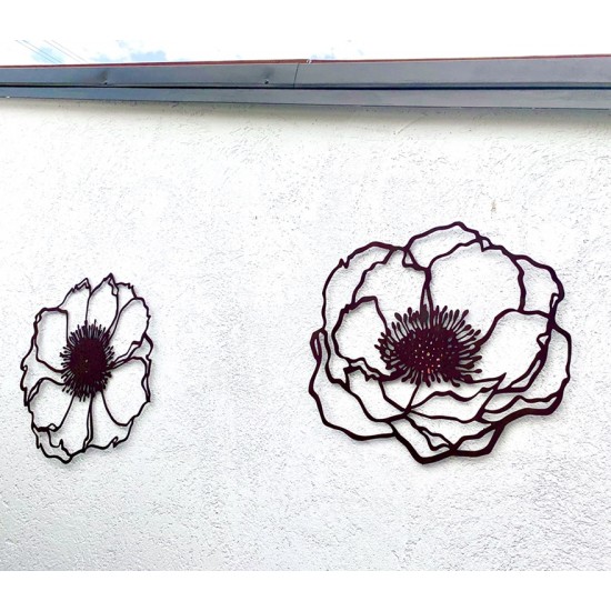 Wiesenblumen Edelrost Anemone 2, groß, zum Aufhängen - 60 x 63 cm flach Blume "Anemone2" zum Aufhängen
Größe 60 x 63 cm