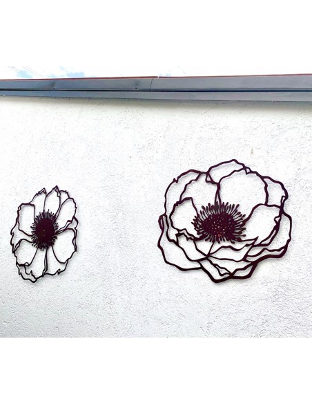 Wiesenblumen Edelrost Anemone 2, groß, zum Aufhängen - 60 x 63 cm flach Blume "Anemone2" zum Aufhängen
Größe 60 x 63 cm