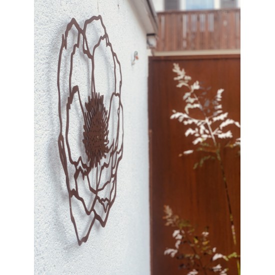 Wiesenblumen Edelrost Anemone 2, groß, zum Aufhängen - 60 x 63 cm flach Blume "Anemone2" zum Aufhängen
Größe 60 x 63 cm