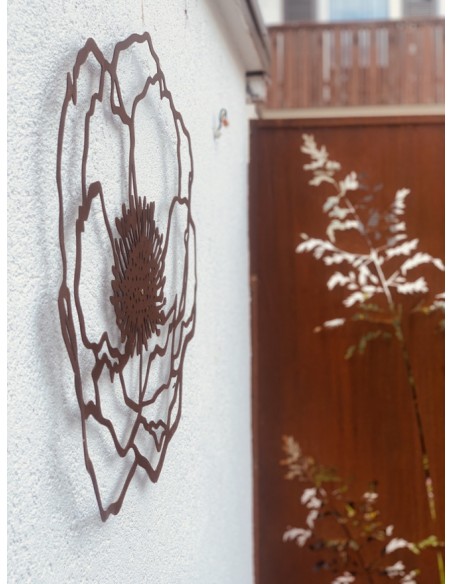 Wiesenblumen Edelrost Anemone 2, groß, zum Aufhängen - 60 x 63 cm flach Blume "Anemone2" zum Aufhängen
Größe 60 x 63 cm