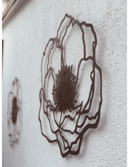 Wiesenblumen Edelrost Anemone 2, groß, zum Aufhängen - 60 x 63 cm flach Blume "Anemone2" zum Aufhängen
Größe 60 x 63 cm