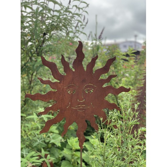 Gartenstecker Sonne Gartenstecker 50 cm Durchmesser Gartenstecker mit lächelnder Sonne als Motiv.

Stab 120 cm
Durchmesser 50