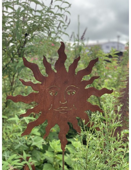 Gartenstecker Sonne Gartenstecker 50 cm Durchmesser Gartenstecker mit lächelnder Sonne als Motiv.

Stab 120 cm
Durchmesser 50