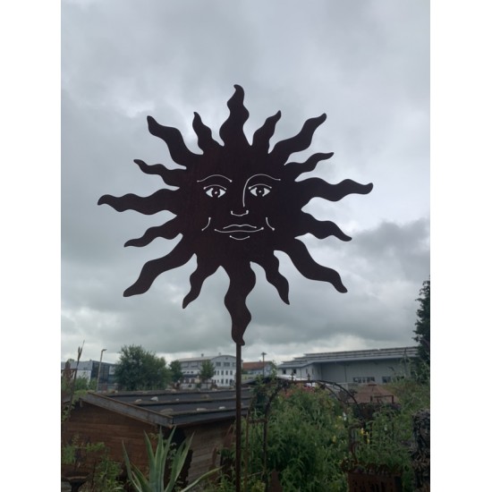 Gartenstecker Sonne Gartenstecker 50 cm Durchmesser Gartenstecker mit lächelnder Sonne als Motiv.

Stab 120 cm
Durchmesser 50