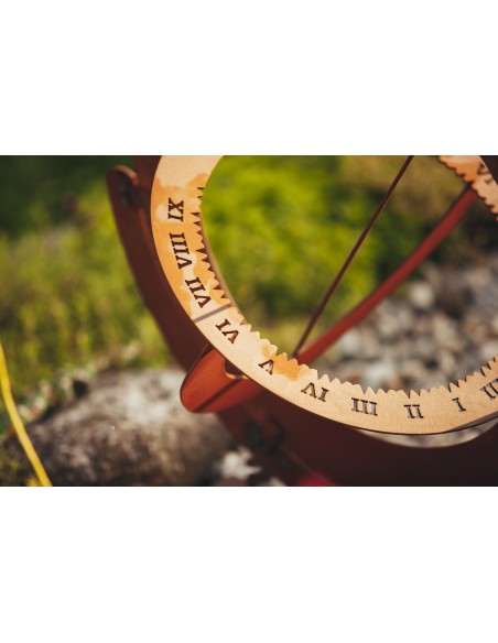 Sonnenuhren Edelrost Sonnenuhr mit aktueller Ortszeit - 57 cm hoch - dekorative Rostfigur für den Garten Voll funktionstüchtig u