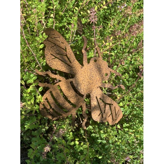 Käfer - Biene und Co als Gartendeko Figuren XL Deko Biene gebogen Metall - 20 cm breit 
Breite 20 cm
Länge 13 cm
Diese Biene 